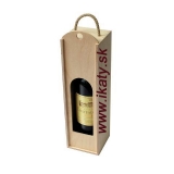 Drevená kazeta na víno s otvorom