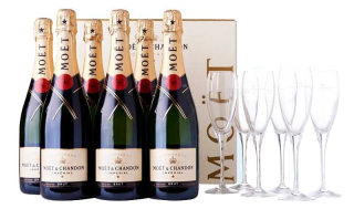 Moët & Chandon - Brut Impérial Box + 6 pohárov